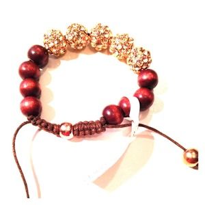Baublebar Rose Disco Wood Wrap Bracelet