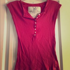 Abercrombie shirt, magenta with buttons