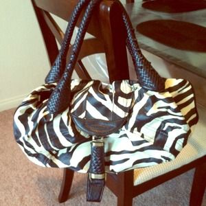 Zebra print handbag