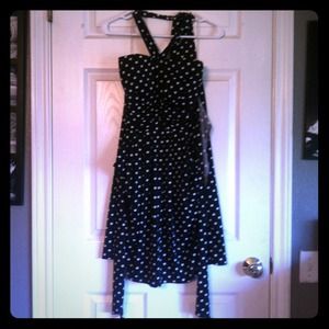 🎉RESERVED🎉 Black with white polka dots dress