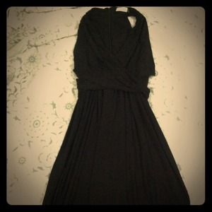 A simple Calvin Klein black dress