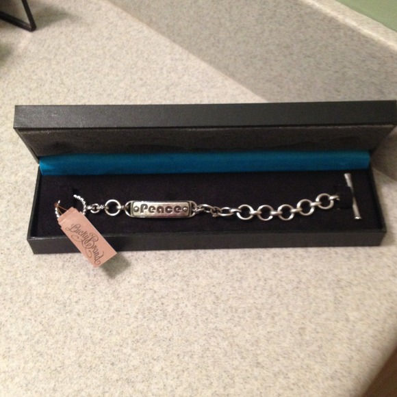 Silver Lucky Peace chain bracelet
