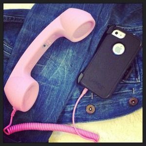 NWOT Pink iPhone Headset