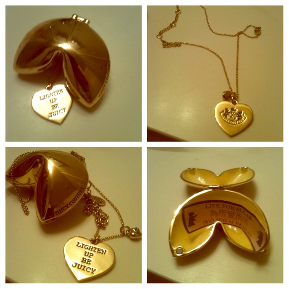 Authentic Juicy couture necklace &fortune cookie💕