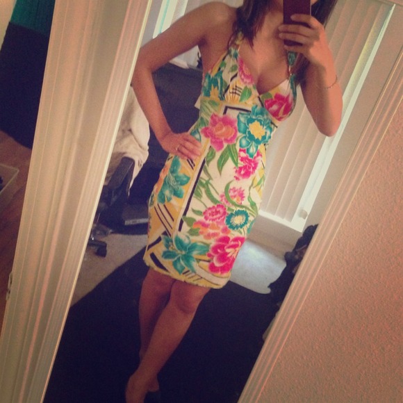 Cache Dresses & Skirts - **SOLD** NWOT Cache vibrant summer dress