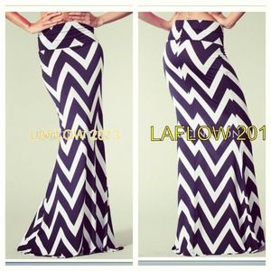 Chevron maxi skirt