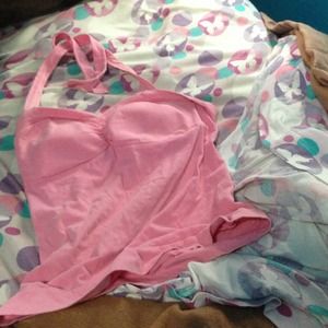 Pink halter top