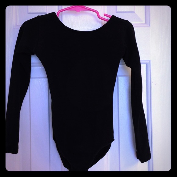 Girls' scoop-back ballet leotard