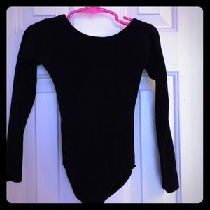 Girls' scoop-back ballet leotard