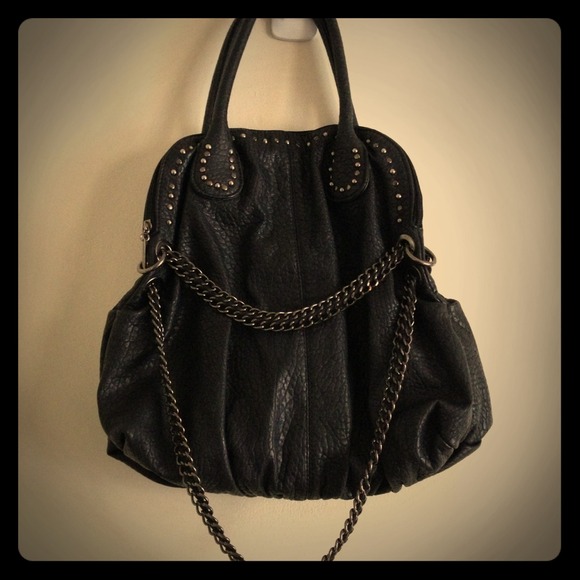 Black Vegan Leather Handbag