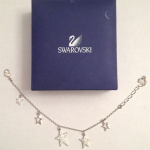 Auth. Swarovski star pendants bracelet
