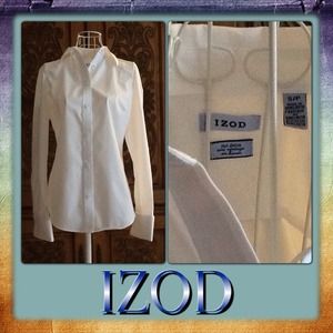 IZOD White Blouse.     NWOT