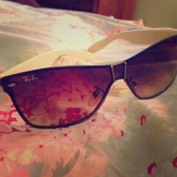 White Rayban Wayfarer Shield