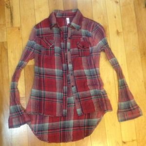 Hi-low button flannel