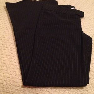 Black with silver pin stripes