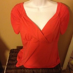 V neck blouse.