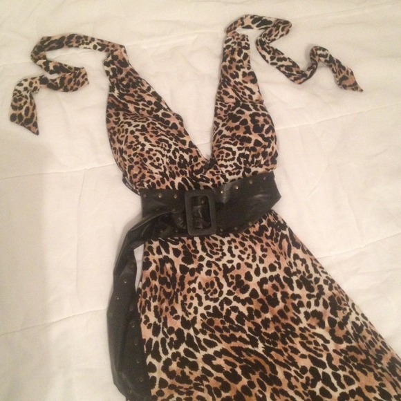 NWT Cheetah print SEXY floor length dress!