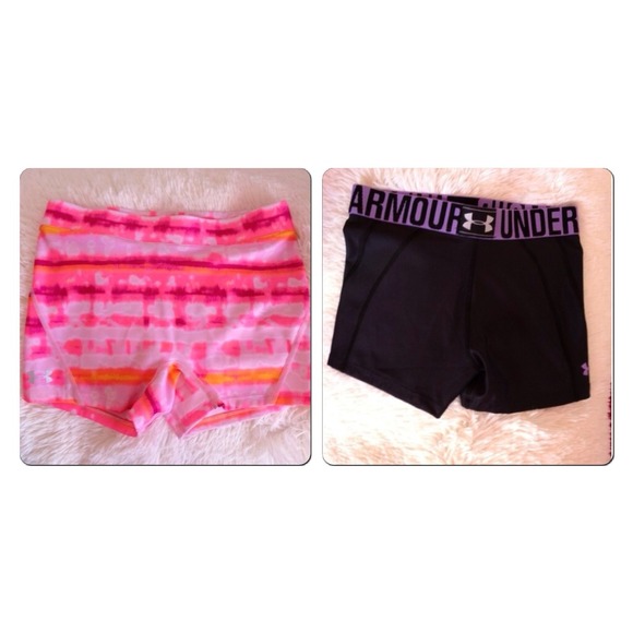 2 pairs of under armour workout shorts