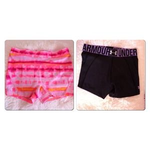 2 pairs of under armour workout shorts
