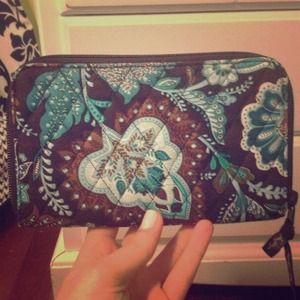 Vera Bradley Java Blue Large Wallet and Backpack