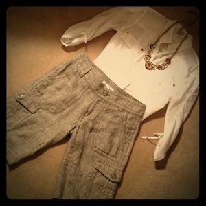 CAbi Linen Cargo Shorts