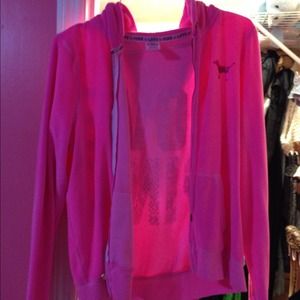 Victoria secret neon pink hoodie!