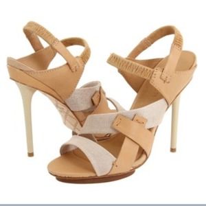 Auth L.A.M.B kandis tan brown sandals size 6.5  6