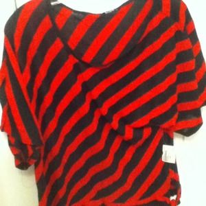 Black & red striped Shirt(: