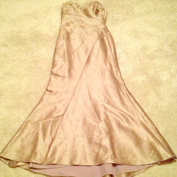 Dresses & Skirts - Only worn once. Gold polyester gown