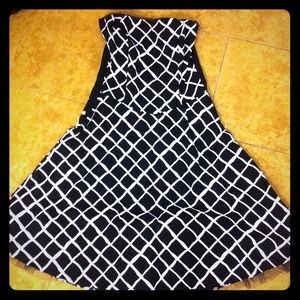 Reduced 😊 Ruby Rox Retro black and white dress