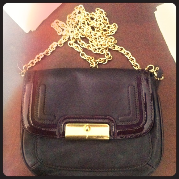 Burgundy Coach Long Chain Bag