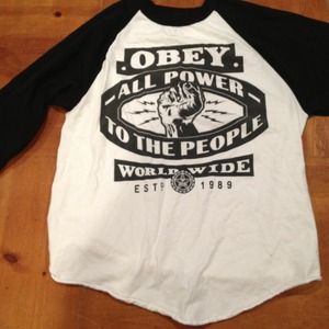 Obey baseball tee