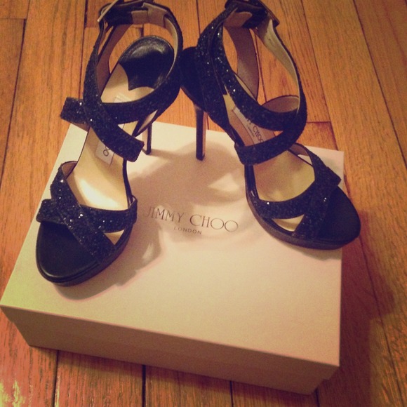SOLD Jimmy Choo Vamp Sandals - navy