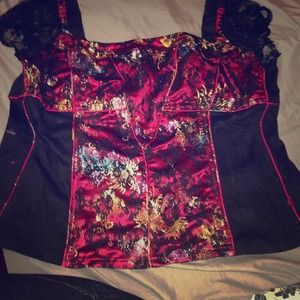 Plus size Asian style corset top