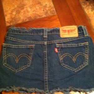 Levi's cut off mini denim