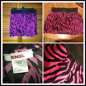 NWOT sz XL Bongo hot pink & black skirt