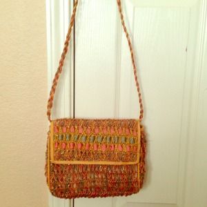 RESERVED Gold/Mustard Straw Bag