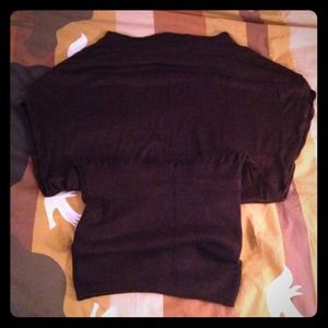 Charcoal Brown Silk and Cashmere Sweater Dress