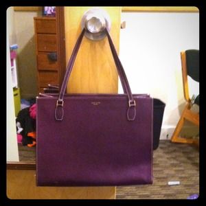 KATE SPADE purple leather tote bag RESERVED!!