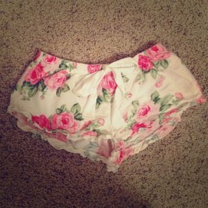 Forever 21 Pink Floral PJ Shorts