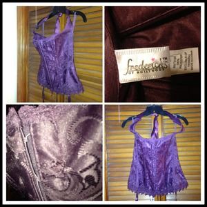 NWOT Frederick's of Hollywood Plum Corset sz 38