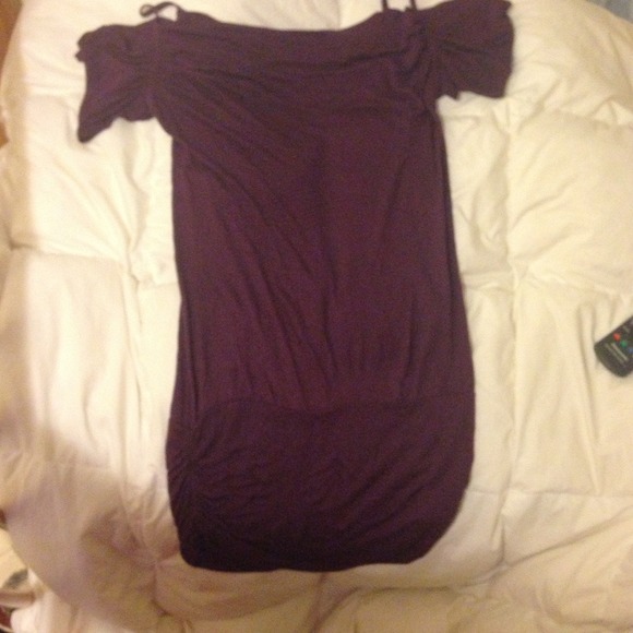 Purple long off the shoulders shirt size medium