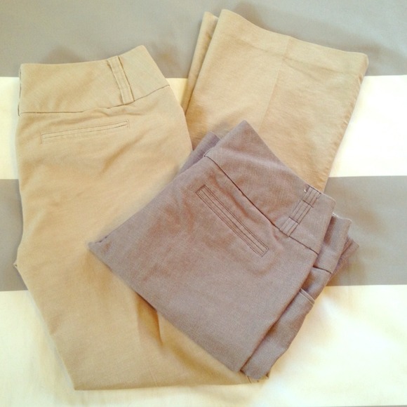 ❌SOLD❌ Gray + khaki cotton slacks bundle