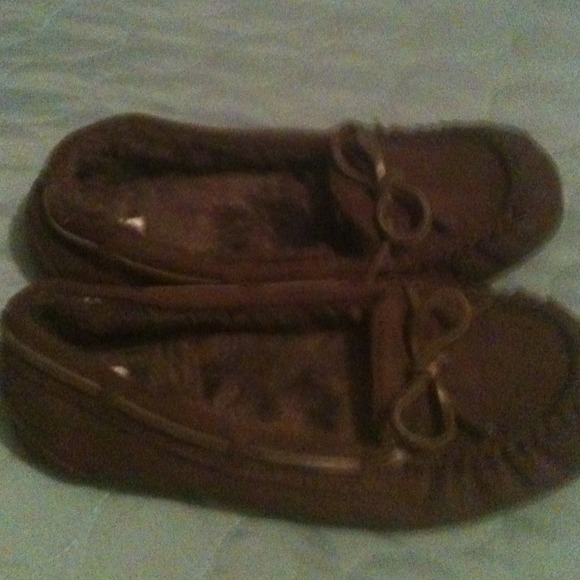 Traded----Dark brown moccasin shoes