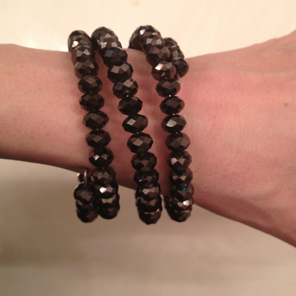 Black AB crystal wrap bracelet.
