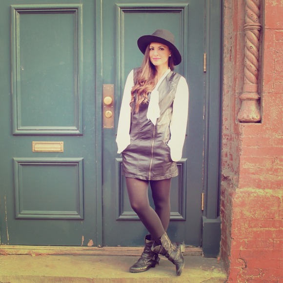 Faux leather dress **Reserved for @casualglam