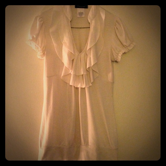 Ivory Ruffle Shirt - Picture 1 of 2