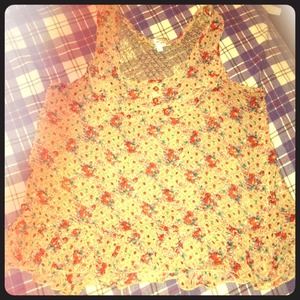 Sheer tank with see thru bck and skinny legs