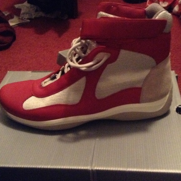 Red HiTop Prada Sneaker Size 12