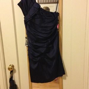 ***RESERVED**Royal Blue Express one shoulder dress